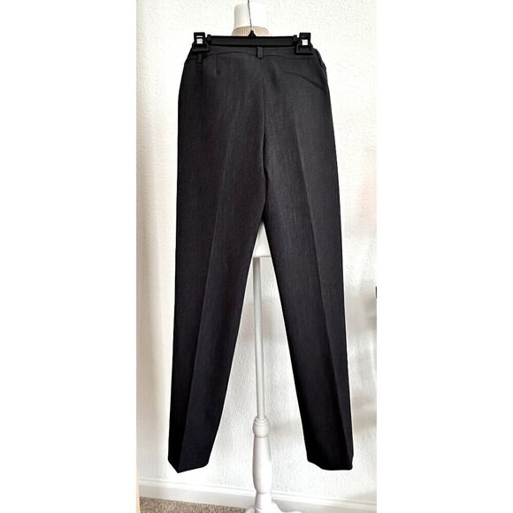 Saks Fifth Avenue Womens Straight Leg Dress Pants 6 Dark Gray Pockets Officewear - Picture 2 of 6
